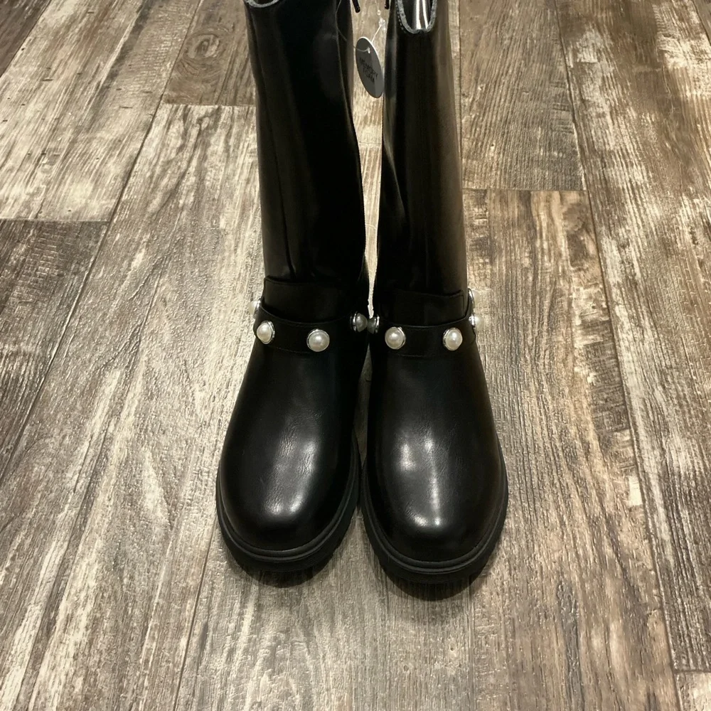Sonoma Girl’s Black Pearl-Accent Boot for Size 4